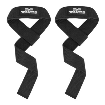 FFX Profi Fitness Zughilfen Maximum Strength by FEFLOGX, Lifting Straps für Kraftsport, Bodybuilding, Gewichtheben, Fitness und vieles mehr, Fitness Zughilfen, Gym Zughilfen, Zughilfe, Zughilfe Gym, vordere Ansicht beider High-Power Zughilfen eine Paars.